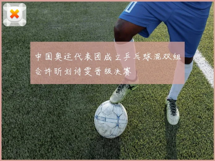 中国奥运代表团成立乒乓球混双组合许昕刘诗雯晋级决赛